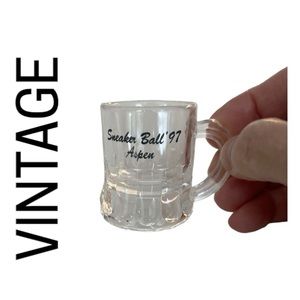 ASPEN SneakerBall ‘97 Aspen vintage beer mug style shot glass collectable skiing